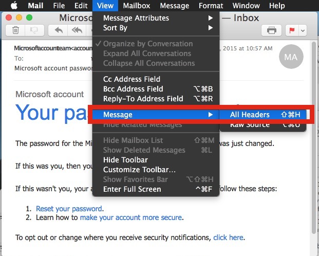 show tool bar in outlook web acess for mac